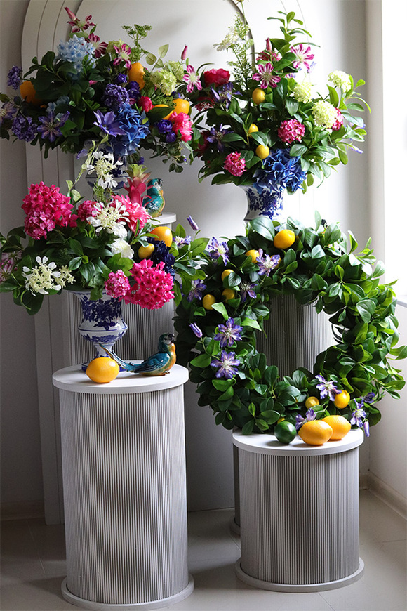 Mamma Mia zielony wianek na drzwi z owocami