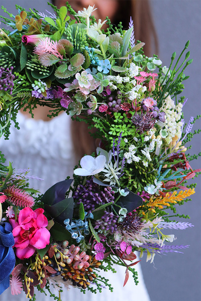 Kolorato, wianek z ptaszkiem, śr.33cm