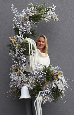 OD RĘKI Królewska Zima, zimowa girlanda dekoracyjna, dł.180cm 