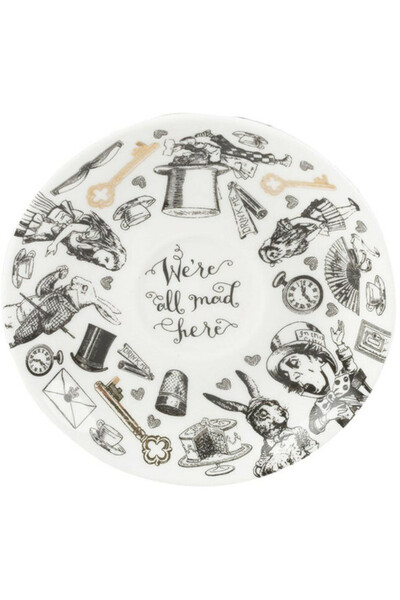 Alice in Wonderland, filiżanka do espresso ze spodkiem