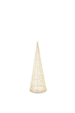 Simple Glamm, figurka choinka LED, złota B, wym.40x12.5x12.5cm