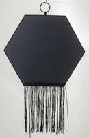 Hexagon A, lustro w czarnej ramie, wym.47x30cm 