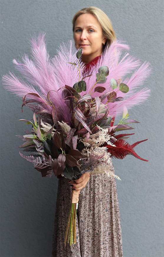 Rewia Purple, bukiet dekoracyjny do wazonu