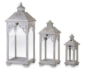 Andalouse Dream, drewniany lampion / latarenka, kpl.3szt