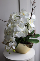 Golden Orchid, sztuczny storczyk w donicy