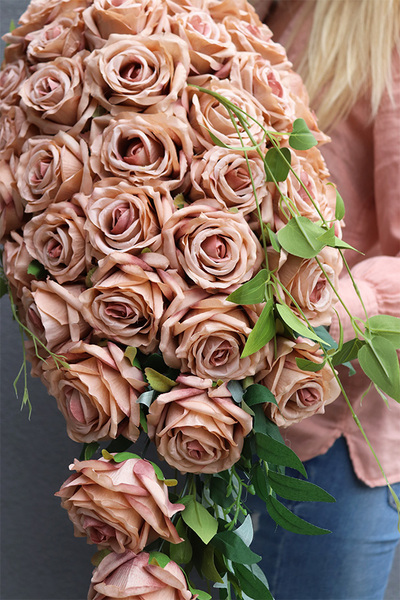 Cappuccino, komplet dekoracji nagrobnych, wiązanka + bukiet