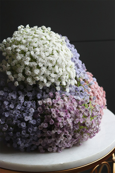 Gipsówka Fioletowa, gałązka sztucznych kwiatów