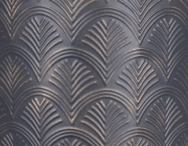 Edvige Style, komplet 2 szt. osłonek / kwietników na stelażu, grafitowo - złote, wym.28x51/32x61cm