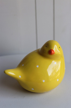 OD RĘKI Kanarek, figurka ptaszek ceramiczna, wym.12x14x10cm