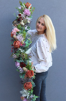 Boho Degota, stylowa girlanda ze sztucznych kwiatów, dł.210cm