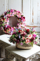 Bella Lux, komplet dekoracji kwiatowych, kompozycja + wianek