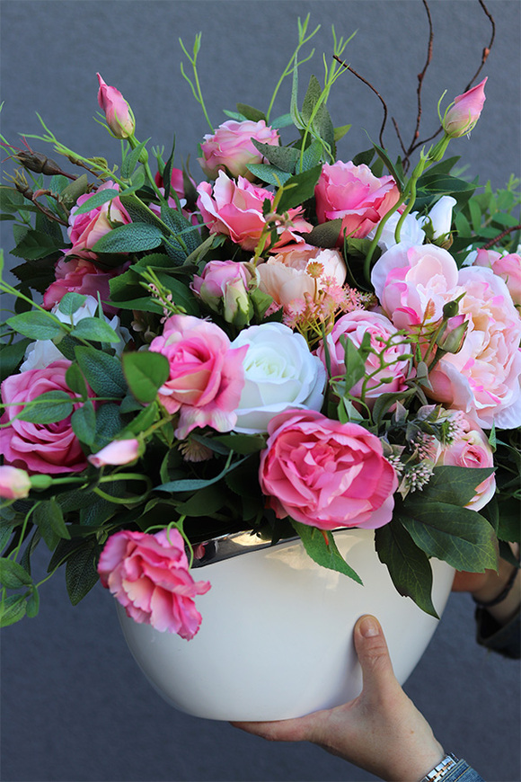 elegancka kompozycja, Abellania, wym.39x50cm