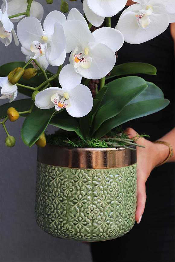 Green Bedua, sztuczny storczyk, wys.65cm