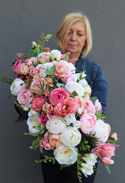 dekoracja w drewnianej skrzynce, Gefiana, wym.39x72cm