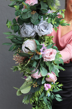 Fiolettidana, dekoracyjna girlanda kwiatowa, dł.130cm