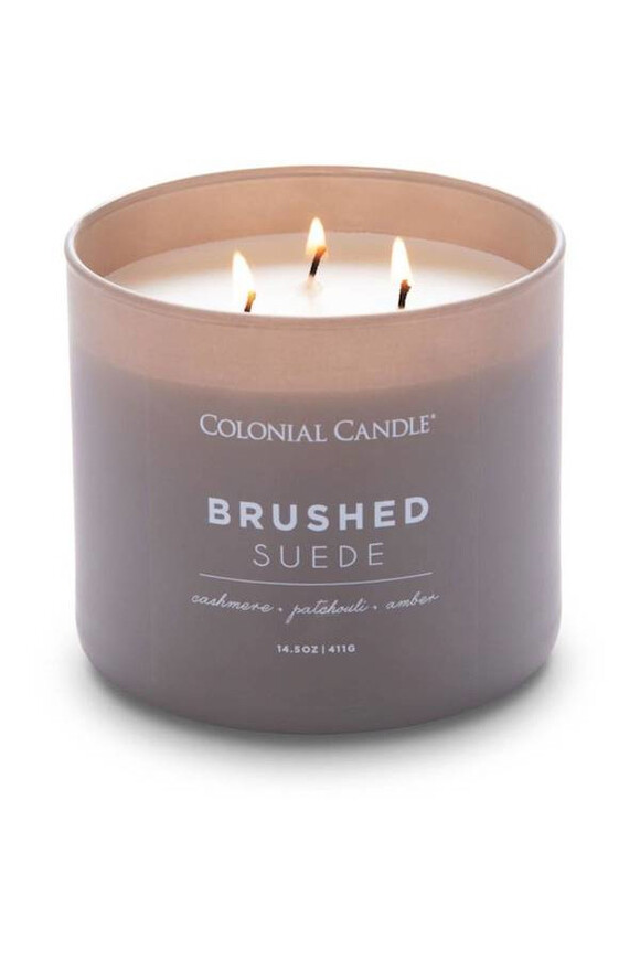 Brushed Suede, sojowa świeca zapachowa, Pop of Color