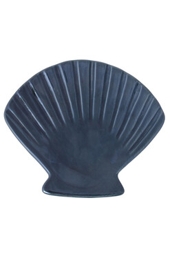 Pacific, płaska figurka muszelka, granatowa, kpl.6szt, wym.15x13x2cm