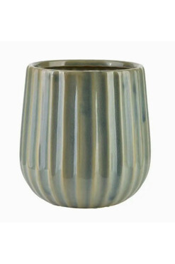 Earth A, nowoczesna osłonka / donica, turkus, wym.14x15x16.5cm