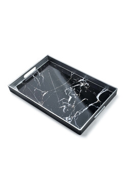 Dekoradore Marble, taca melaminowa, wym.40x25.6x3.5cm