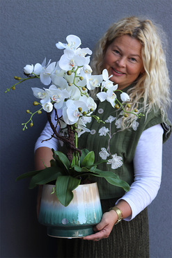 Gretiena Big, sztuczny storczyk w doniczce ombre, wys.66cm