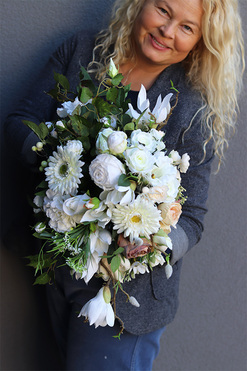 Biel Dekore, kompozycja kwiatowa w naczyniu, wym.36x60x34cm