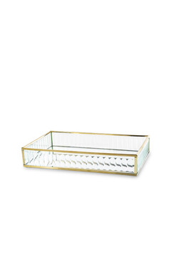 Mirage C, złota taca lustrzana, wym.4.5x25x15cm