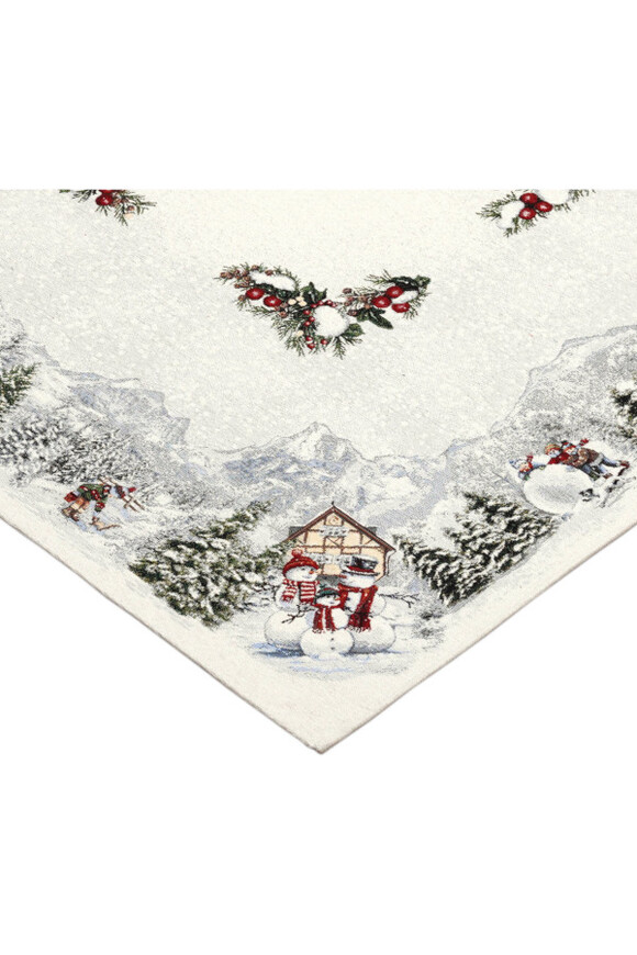 Bałwankowo, świąteczny obrus gobelinowy