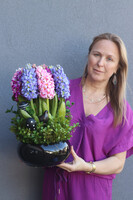 Hiacynty Piano 2, wiosenna dekoracja w misie