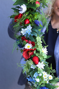 Mazowsze, delikatna girlanda kwiatowa, dł.100cm