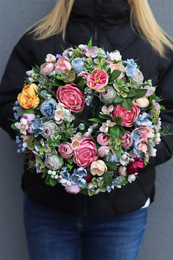 Pastelodore, dekoracyjny wianek na drzwi, śr.30cm