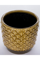 Jesienne Brązy, osłonka / donica, wym.16x16.5x16.5cm