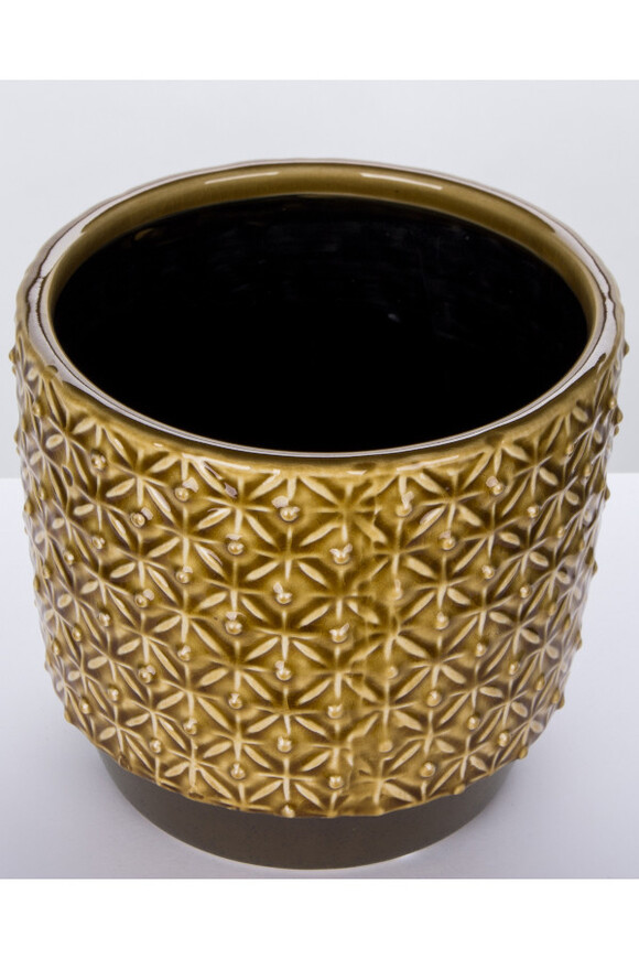 Jesienne Brązy, osłonka / donica, wym.16x16.5x16.5cm