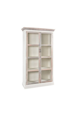 Bristol White, regał z witryną, wym.120x45x210cm