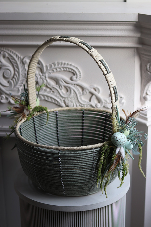 Grande Easter, dwustronnie dekorowany koszyczek wielkanocny