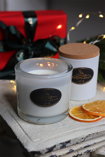 Orange with Spices, sojowo-kokosowa świeca zapachowa w szkle, biała, 170g