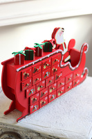Sanie Mikołaja, kalendarz adwentowy z szufladkami
