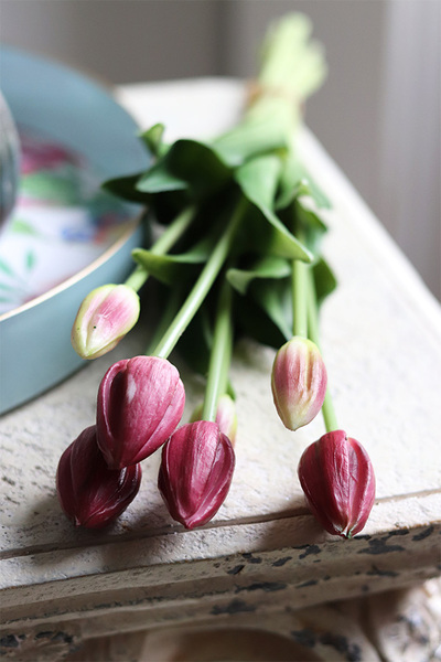 bukiet tulipanów silikonowych, Aprill Purple Spring