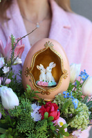 Merenda, stroik wielkanocny z zajączkami