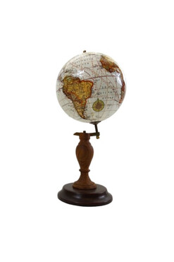 World, globus na drewnianej podstawie, wym.27x12cm