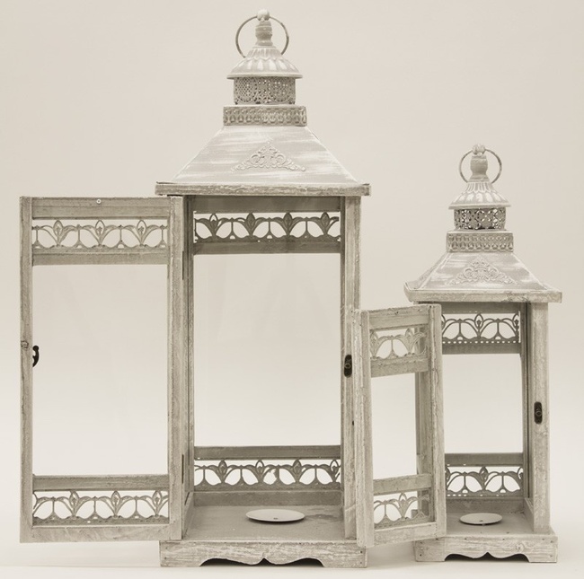 Andalouse Ornaments, drewniany lampion / latarenka, kpl.2szt 