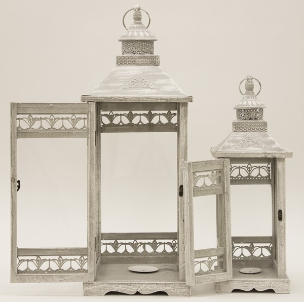 Andalouse Ornaments, drewniany lampion / latarenka, kpl.2szt 