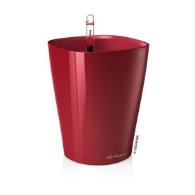Deltini Mini, doniczka z nawadnianiem, czerwona, wys.13cm