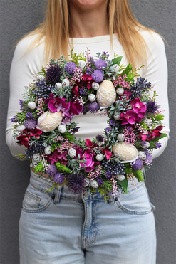 Gerista Krettera, wielkanocny wianek na drzwi, śr.32cm