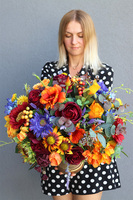 Jesienna Netlua, kompozycja kwiatowa w pucharze