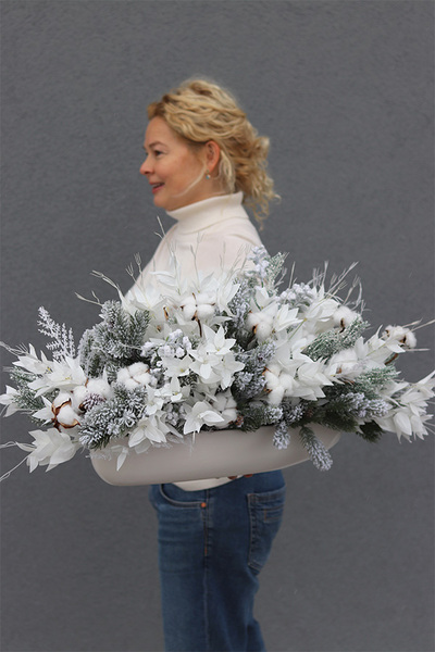 Moko Winter, elegancka kompozycja zimowa, wym.42x80cm