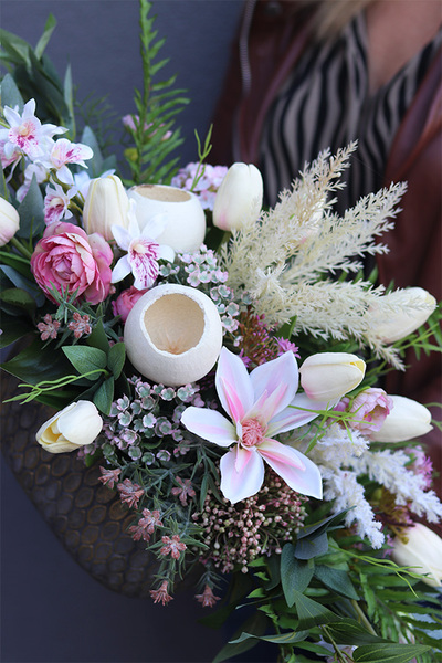 Subtina 2, kompozycja kwiatowa na stół, wym.38x80x40cm