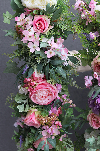 elegancka girlanda z pastelowymi kwiatami, Rossalinda, dł.1m