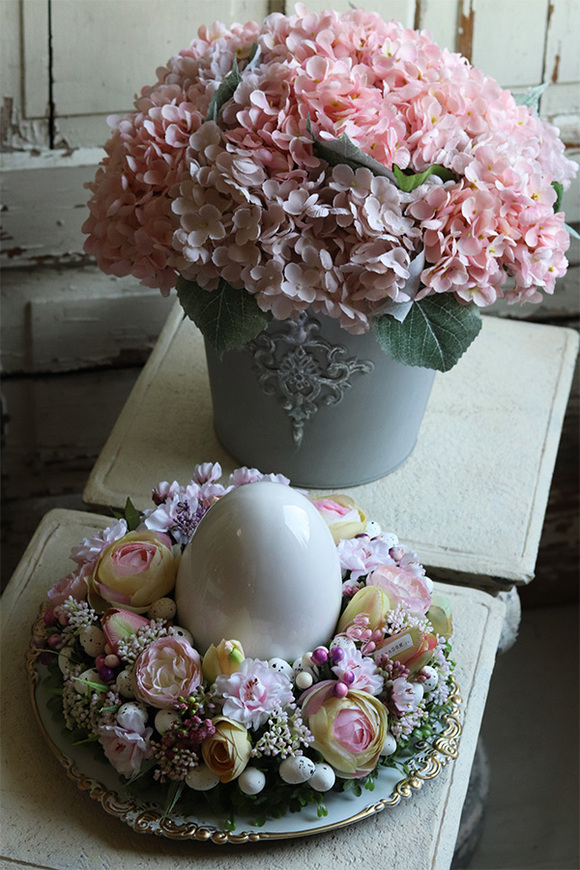 stroik wielkanocny z jajkiem 33 cm