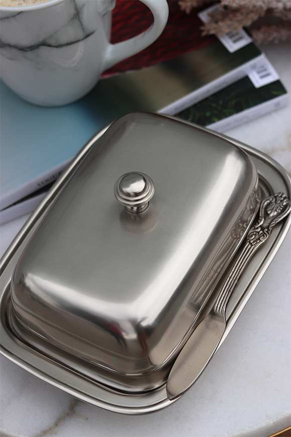 cynowana maselnica z nożykiem Valentina, Urokliwe Święta