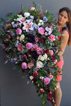 Helojza, nagrobna wiązanka, wym.150cm 